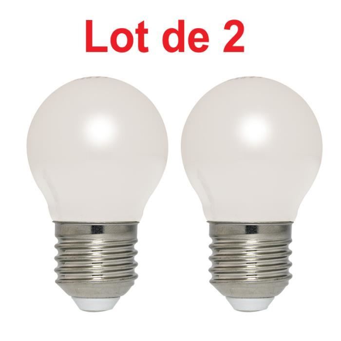 Lot de 2 ampoules LED filament E14 1.5W (equiv. 15W) 180Lm 2700K