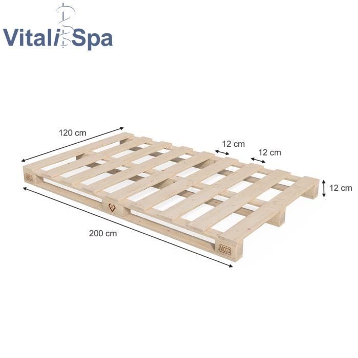 Vitalispa Palette Sommier Lit 120x200 Sommier Lit En Bois Massif Sommier Lit En Bois Sommier Lit Futon Sommier Lit Palette Meubles Achat Vente Lit Complet Vitalispa Palette Sommier Lit Cdiscount