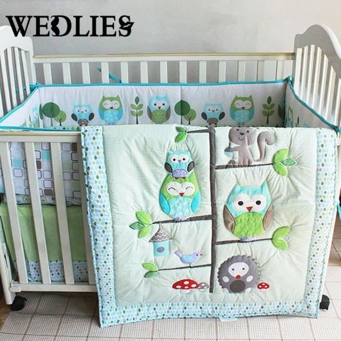 7pcs Ensemble Literie Bébé Tapis Lit Couverture Enfant Linge Berceau Hibou  Ensemble Literie Pour Berceau-Bébé - Cdiscount Puériculture & Eveil bébé