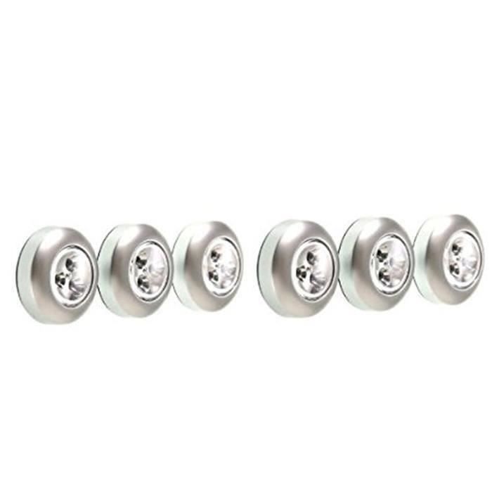 Lot De 5 Spots LED Autocollants - Alimentation 3 Piles AAA, éclairage D'appoint Pour Placard, Escalier, Cuisine
