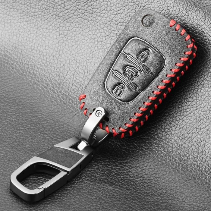 Chemu Lot de 2 Housses de si/ège universelles en Cuir pour Voiture i20 i30 i40 ix35 kona Tucson Noir