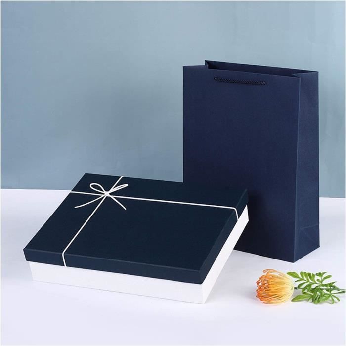 Verpackungswelt Boîte Cadeau Pour Bouteilles | 34 X 9 X 9 Cm | Boîte Cadeau Avec Couvercle, Incrustation Et Fermeture Magnétique | Idéal Pour Anniversaire, Mariage, Noël, Pendaison De Crémaillère