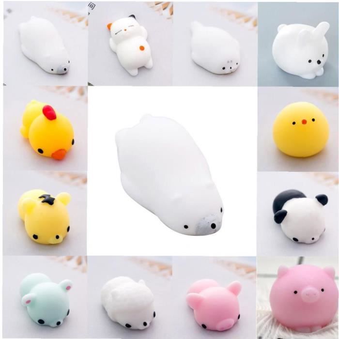 WFIT Mini Squishy Animaux Squishies Party Favors Kawaii Squishy Pincez Toy Polar Bear Squishy Stress Relief Jouets
