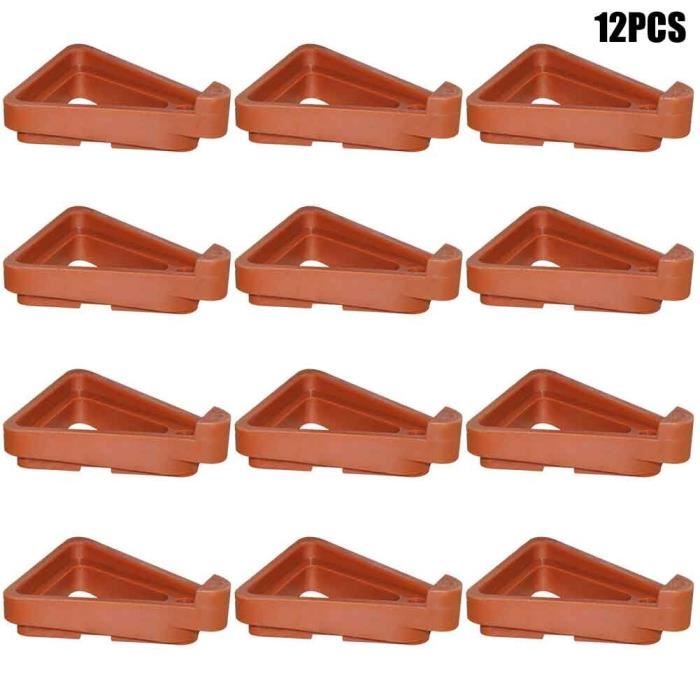 20 Pieds De Pot En Plastique Orange - Rehausseur Pour Jardinières Intérieur/extérieur, 7 X 5,5 X 2,3 Cm - 3