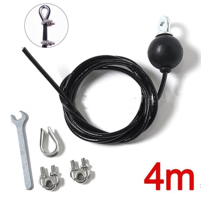 Câble De Gymnastique LAPONO – Acier Inoxydable Gainé PU – Longueurs 2/2,5/3 M – Charge Max 100 Kg – Pour Poulie, Musculation, LAT, DIY