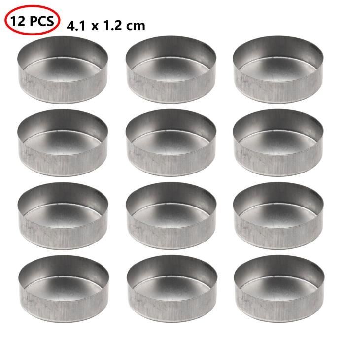 18 Boîtes à Bougie Métal CHEUKYIU 120ml - Rondes Noires Avec Couvercle (DIY, Artisanat)