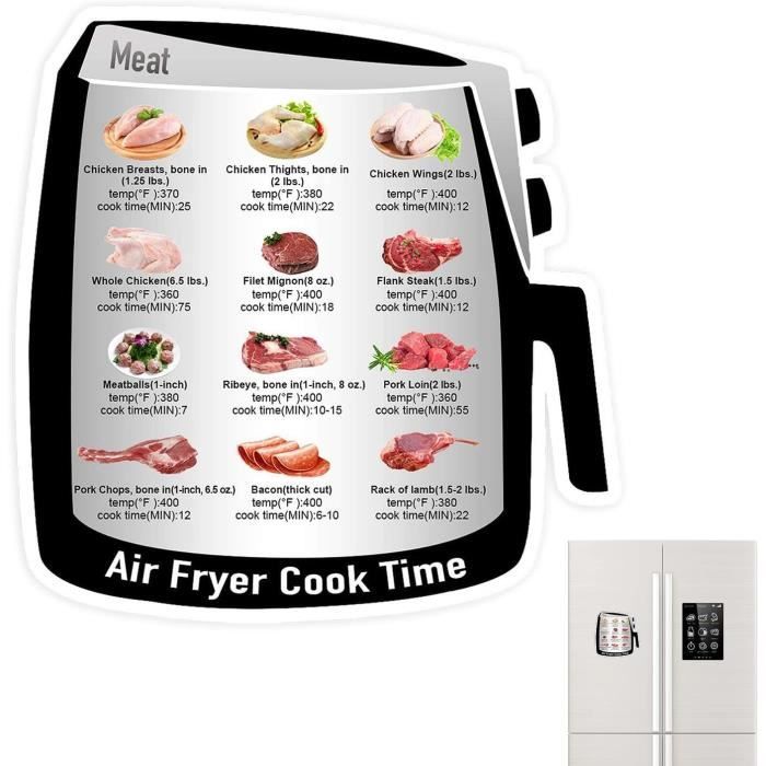 Guide De Cuisson Pour Friteuse À Air Air Fryer Clear Affichage Du Temps De Cuisson Et
