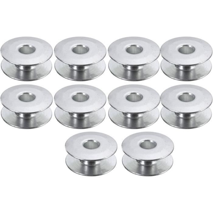 Lot De 10 Bobines En Aluminium Jc.5-27 Pour Machine à Coudre Pfaff 1114 Zagzig