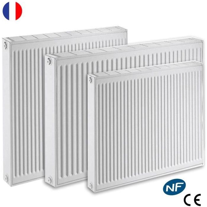 Radiateur eau chaude Acier Blanc Type 11 Chauffage central DE DIETRICH ARTIS Dimension - T11 L90xH70 915W