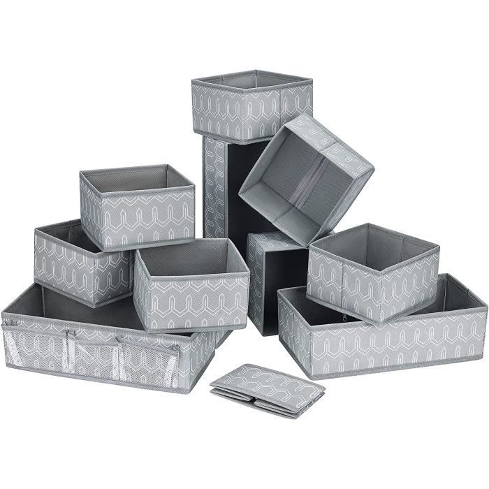 TLOXO Lot de 7 Organisateur de Tiroir Pliable Non-tissé pour sous-vètements, Soutien-Gorges
