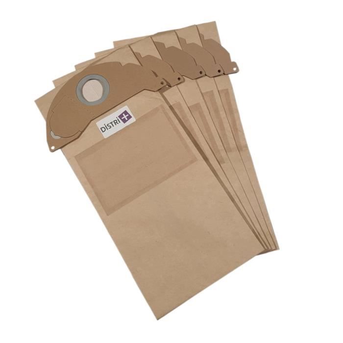 Sac aspirateur Karcher Compatible SE6100 K2501 K2601 Pochette de 5 sacs Papier Mixte