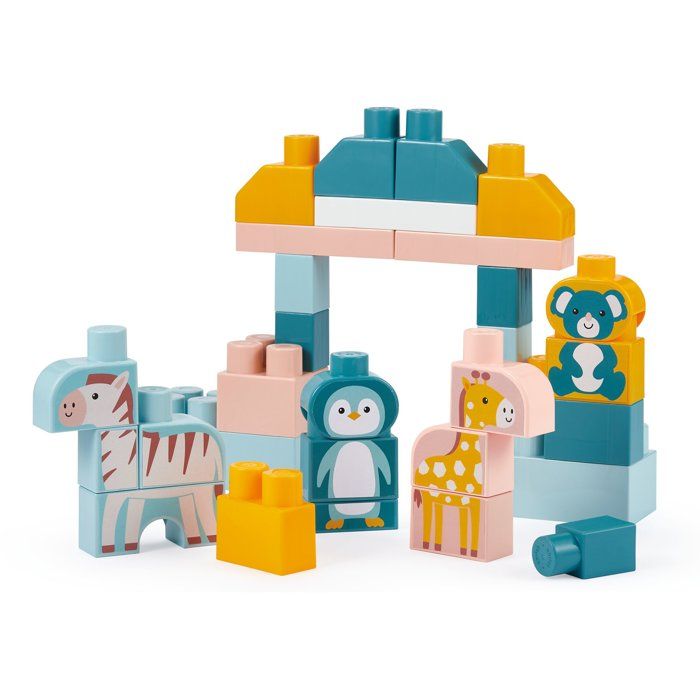 Baril de briques Jeu de construction ECOIFFIER Animaux du monde 55 pièces +