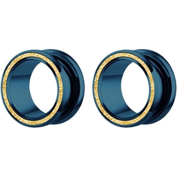 Écarteurs Oreilles Acier Chirurgical - Paire De Tunnels 24mm, Finition Or, Hypoallergénique - 5