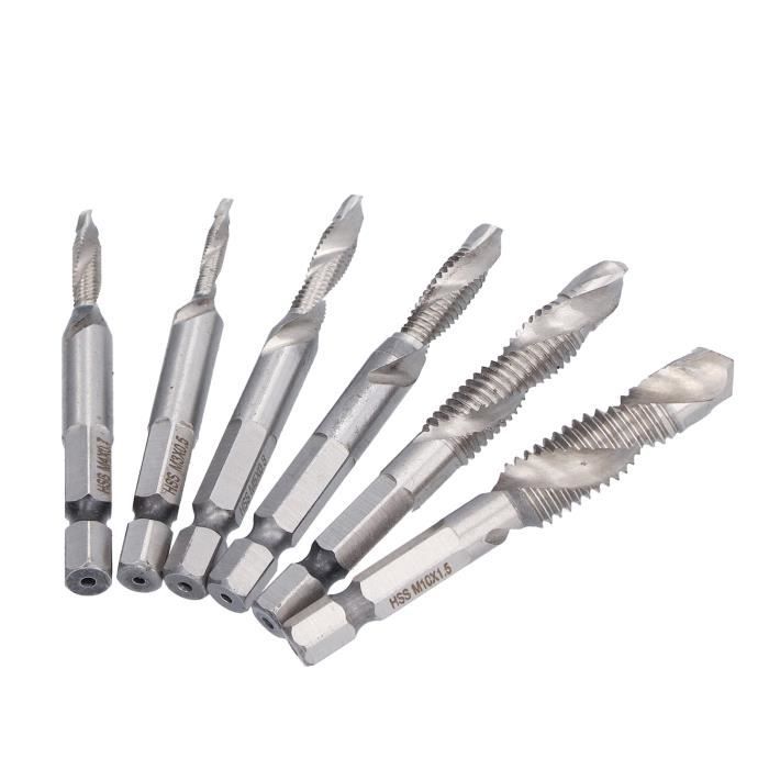 Lot De 2 Tarauds à Filets Droits M10 X 1.5 - Longueur Totale 110 Mm - Acier Rapide HSS 6542 (précision H2)