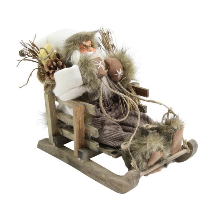 Père Noël Assis Sur Luge 16cm - Nouveautés Et Tendances De