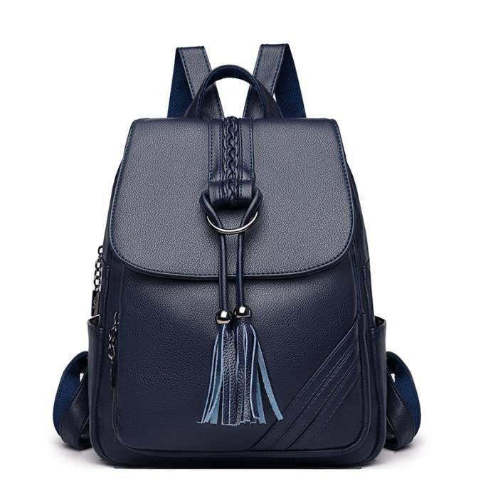 Sac à Dos Femme Style Coréen – Grand Volume En Cuir Souple, Sac Voyage Et Quotidien Polyvalent