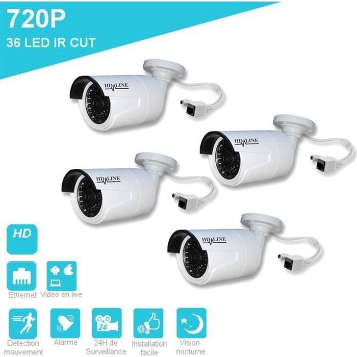 Caméra de surveillance Amovible IP-1250WC vision nocturne 36 LED IR CUT Intérieur et Extérieur