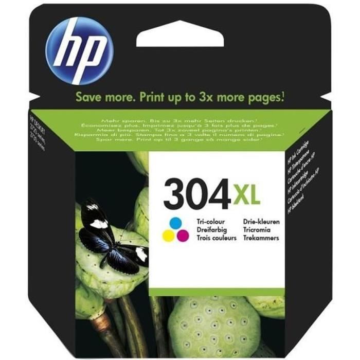 HP 304XL (N9K07AE) – Cyan, Magenta et Jaune