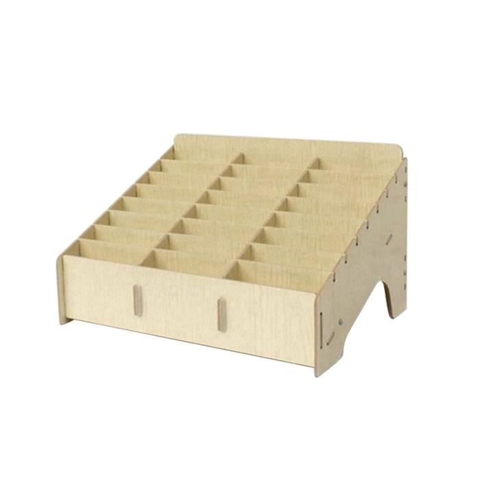 COLLBATH Boîte de rangement pour téléphone portable - En bois massif - Organiseur de bureau - Organisateur de salle de réunion - Boîte de rangement