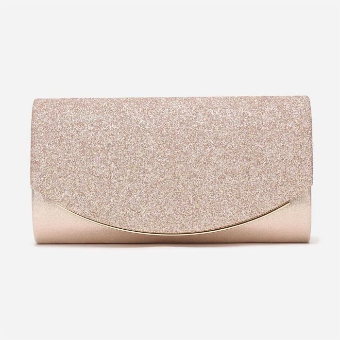 Pochette rose doré clearance