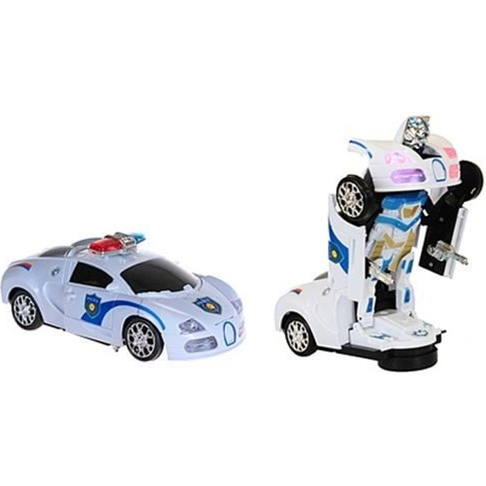 Robot transformable voiture de police en forme de bugatti électrique  musical et lumineux - Cdiscount Jeux - Jouets