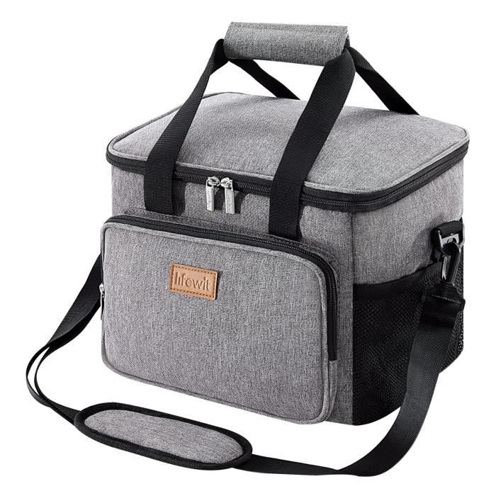 Lifewit 15L (24 Canette) Sac Isotherme Lunch Bag, Sac-Glacière Cooler Bag  Sac de Repas pour Déjeuner/Travail/Ecole/Plage/Pique-Nique - Cdiscount  Maison