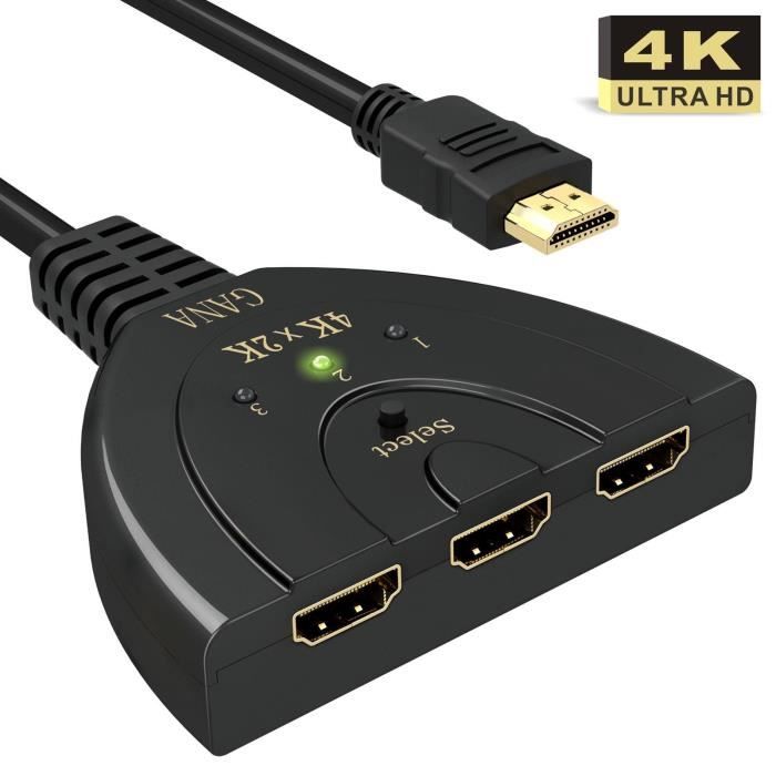 llave inglesa Disfrazado Distracción HDMI Switch 4k | 3-Port HDMI Splitter Cable | Hdmi Câble Commutateur Prend  4K - Cdiscount TV Son Photo
