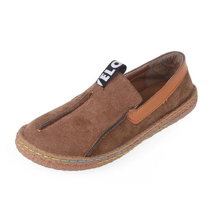 Chaussures de Conduite en Cuir pour Femme Minetom Couleur Rose