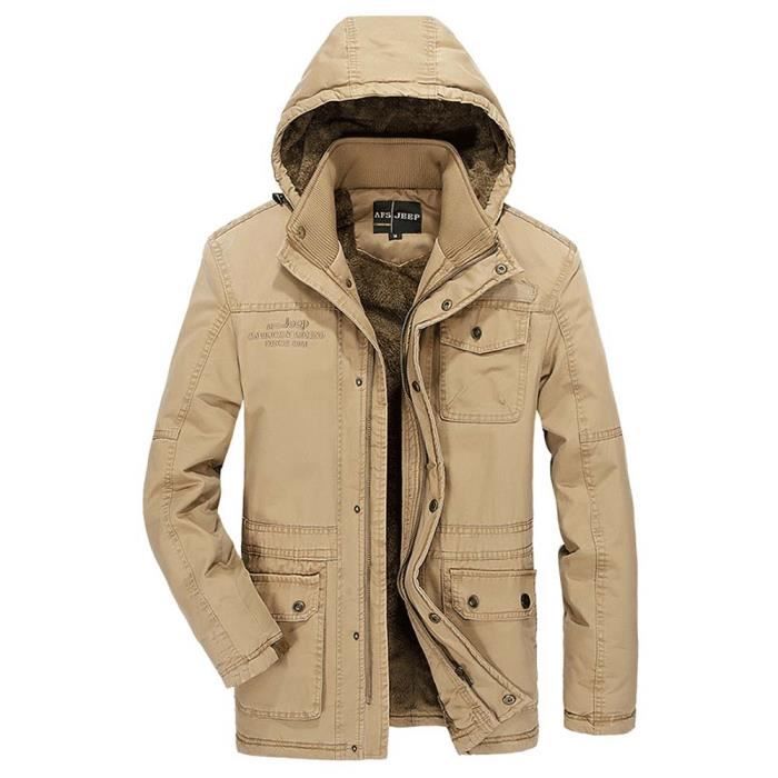 Manteau clearance molletonné homme