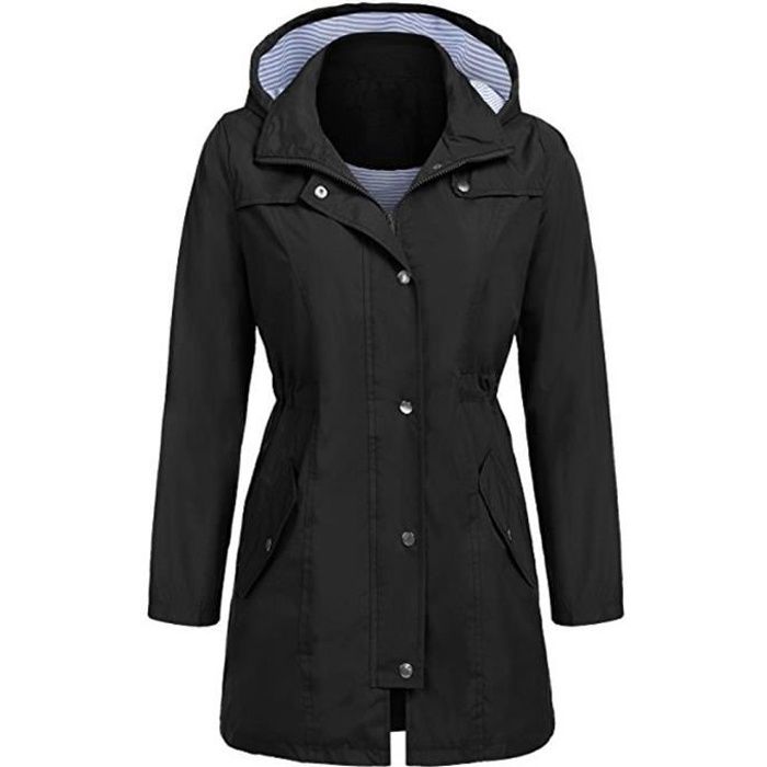 trench noir capuche, OFF 74%,Cheap price !