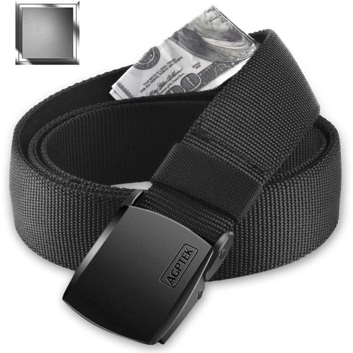 Ceinture Portefeuille Porte-Monnaie de Voyage Antivol Cache de L'Argent  pour Homme-Femme avec Poche Secret et Boucle en Métal Noir - Cdiscount  Prêt-à-Porter