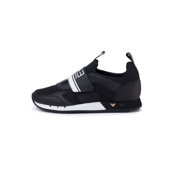 Basket EA7 EMPORIO ARMANI X8X066 XK050 A120 Noir Tige en textile Semelle en caoutchouc Noir Cdiscount Chaussures