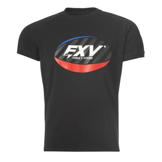 T-shirt rugby - FORCE XV - Ovale - Noir - Taille L - Manches courtes