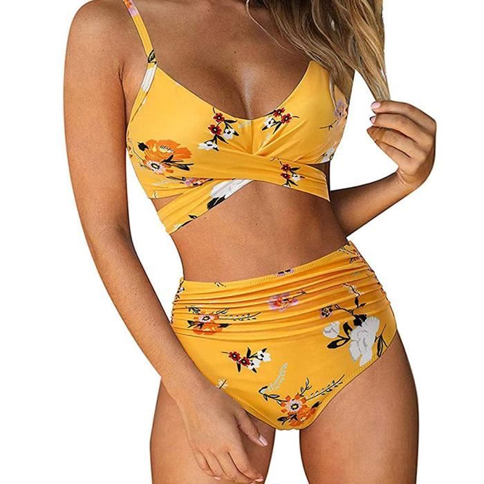 Tankini Femme - Maillot De Bain 2 Pièces Imprimé - Couleurs Multiples