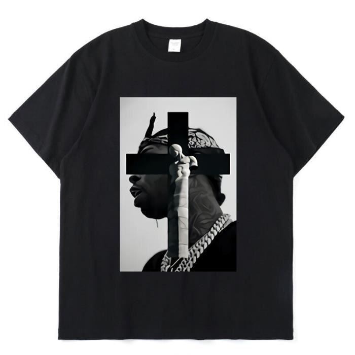 T shirt homme sale streetwear