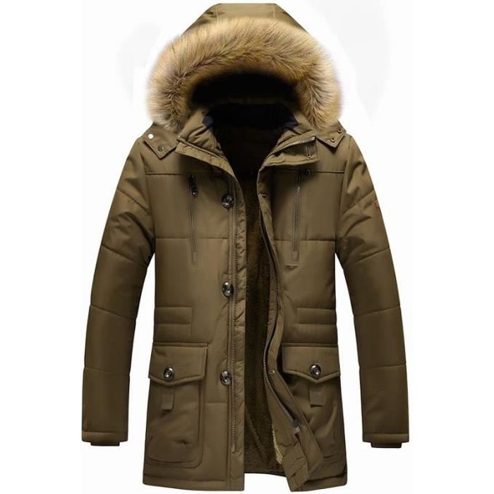 Doudoune homme doudoune mi longue avec doublure en duvet Veste