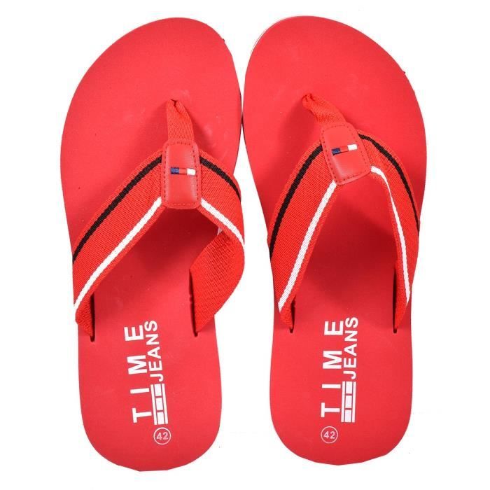 Tongs Homme Ozabi J208 Rouge Confortables et r sistantes l