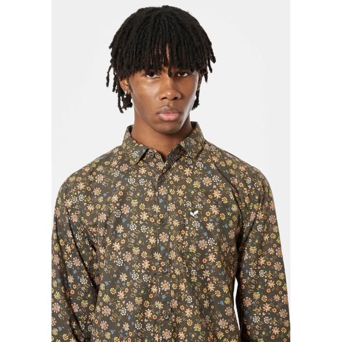 Chemise fleurie homme en 100 coton Trent Marron Cdiscount Pret a Porter