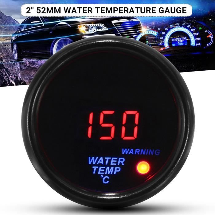 2/" 52mm Universal Car Digital LED Water Temp Temperature Gauge Meter 40-120℃