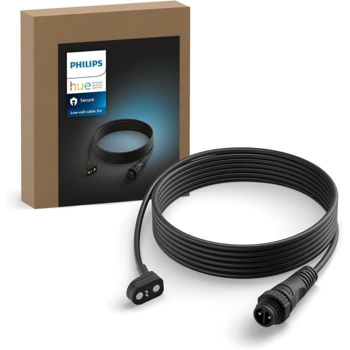 Philips Hue Câble de charge 5 m noir 24 V compatible Caméra Secure