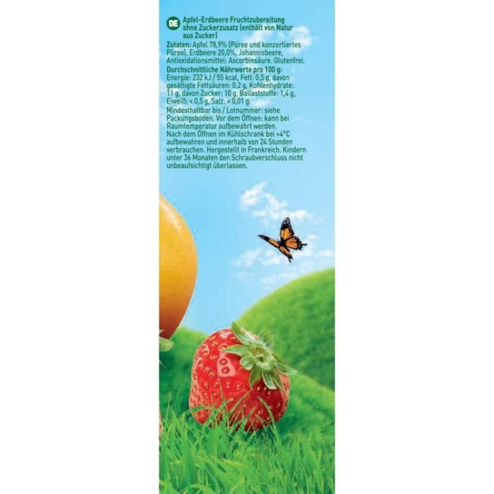 Compote gourde pomme fraise x4 POM'POTES Cdiscount Au quotidien