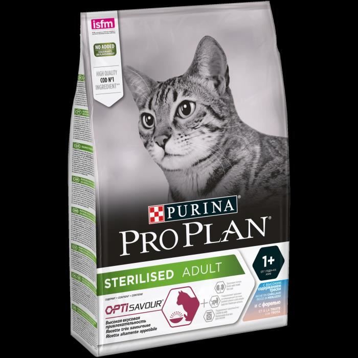 PRO PLAN Croquettes pour Chat Stérilisé Optisavour Cabillaud 3kg