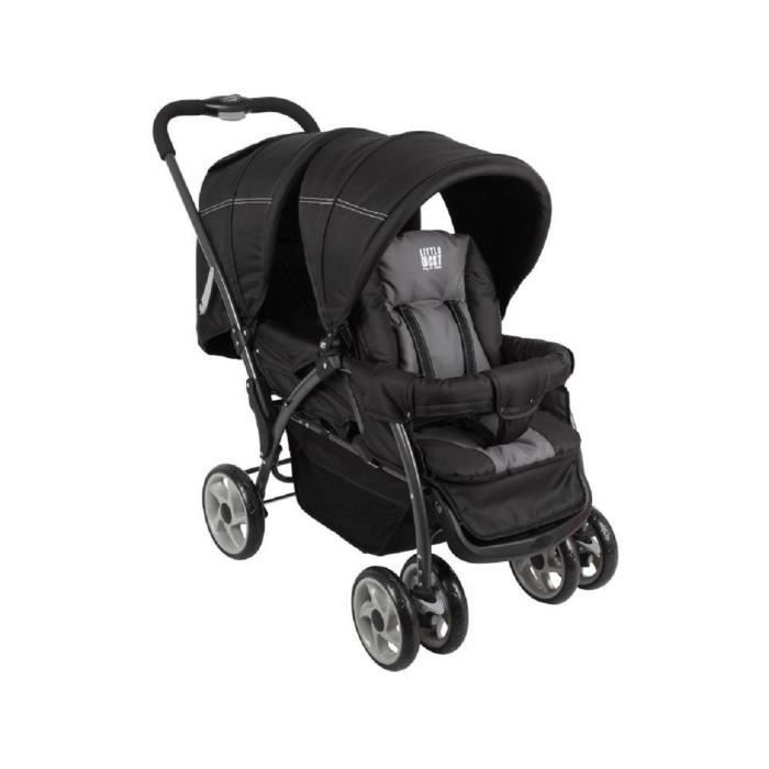 Poussette double tex baby noir deals