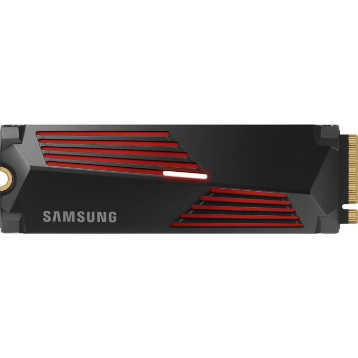 SAMSUNG - 990 PRO - Disque SSD Interne - 4 To - Avec dissipateur - PCIe 4.0 - NVMe 2.0 - M2 2280 - Jusqu'à 7450 Mo/s (MZ-V9P4T0GW)