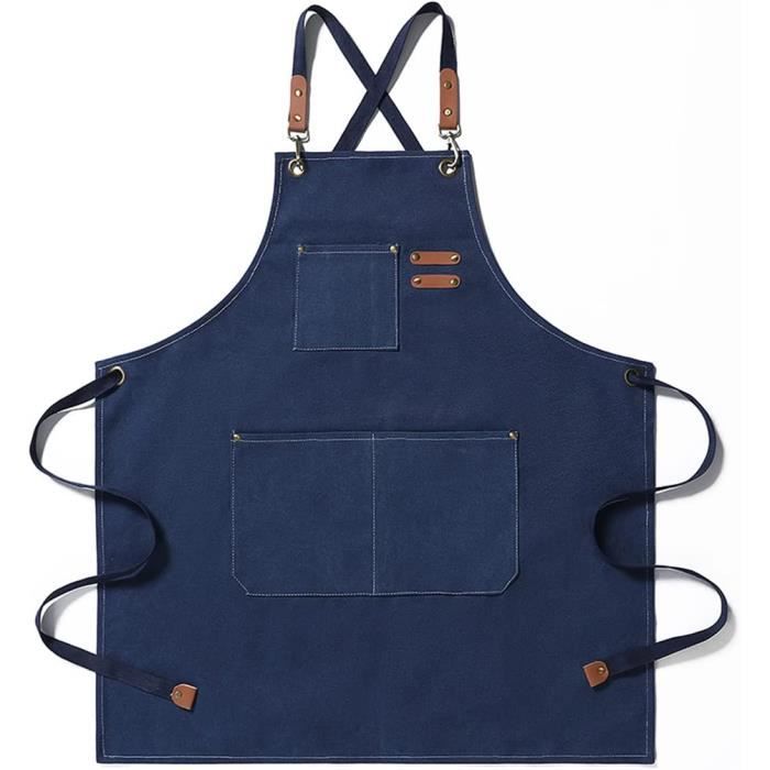 Tablier RRL Double épaisseur – Coton Toile Marron, 3 Poches, Unisexe (FTP 1204)