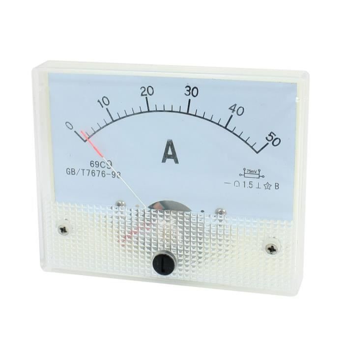 DC 0-20 A amperometer Cadran Courant Meter Testeur Panneau Pour expérimenter ou usage domestique 