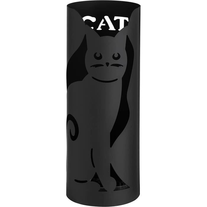 Porte-parapluies Neustein Design Chat - Métal Noir 15,5x15,5x49cm