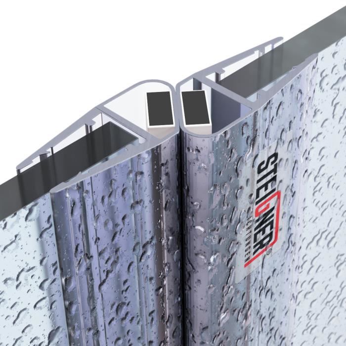 STEIGNER 30cm Joint de douche arrondi courb/é pour les vitres d/’une /épaisseur 5mm// 6 mm// 7 mm// 8 mm UK09 Joint de remplacement