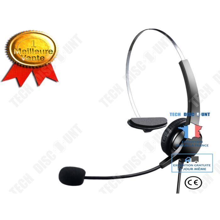 TD® Casque Pliable Stéréo 3,5mm Oreillette Ecouteur Pour PC Portable Téléphone