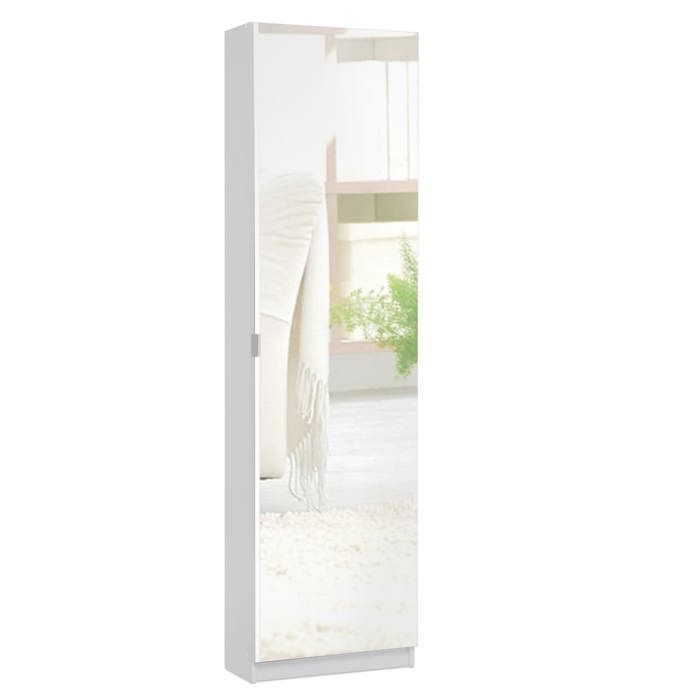Meuble A Chaussures Miroir Coloris Blanc Mc7044 Achat Vente